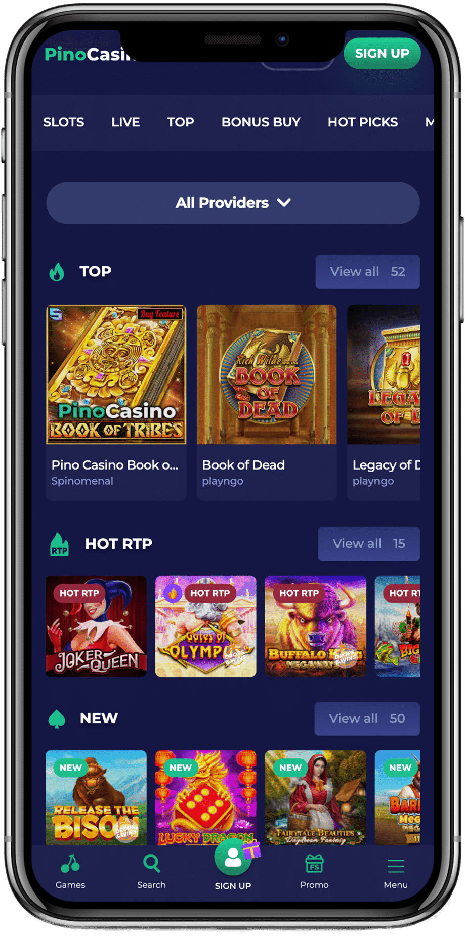 pino casino bonus